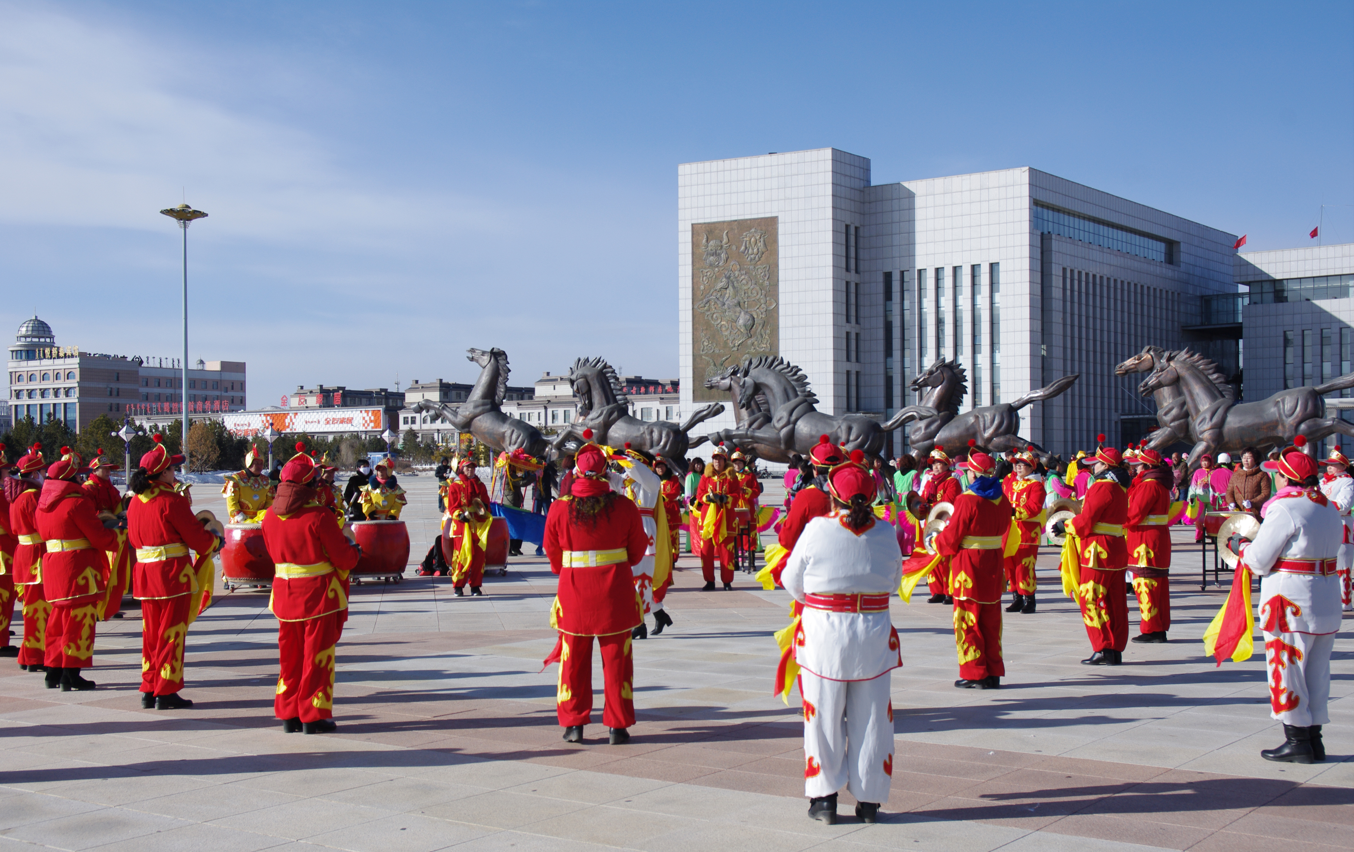 太仆寺旗文化馆举办第三期威风锣鼓培训班